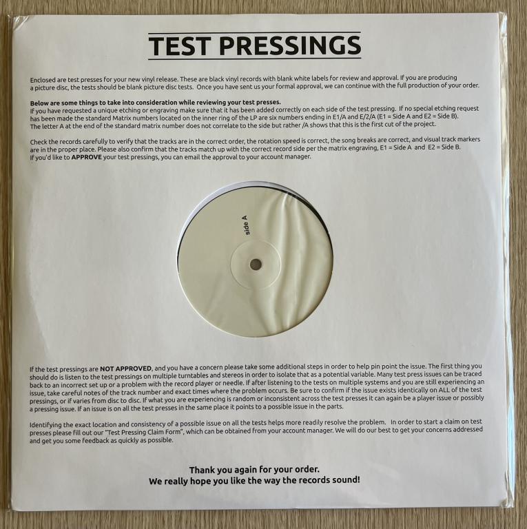 Rainbow - Tokyo 1980 Vol 1 LP Test Pressing
