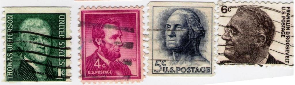США Президенты США Персоналии Главы государств История Стандарт 4 марки разных лет 