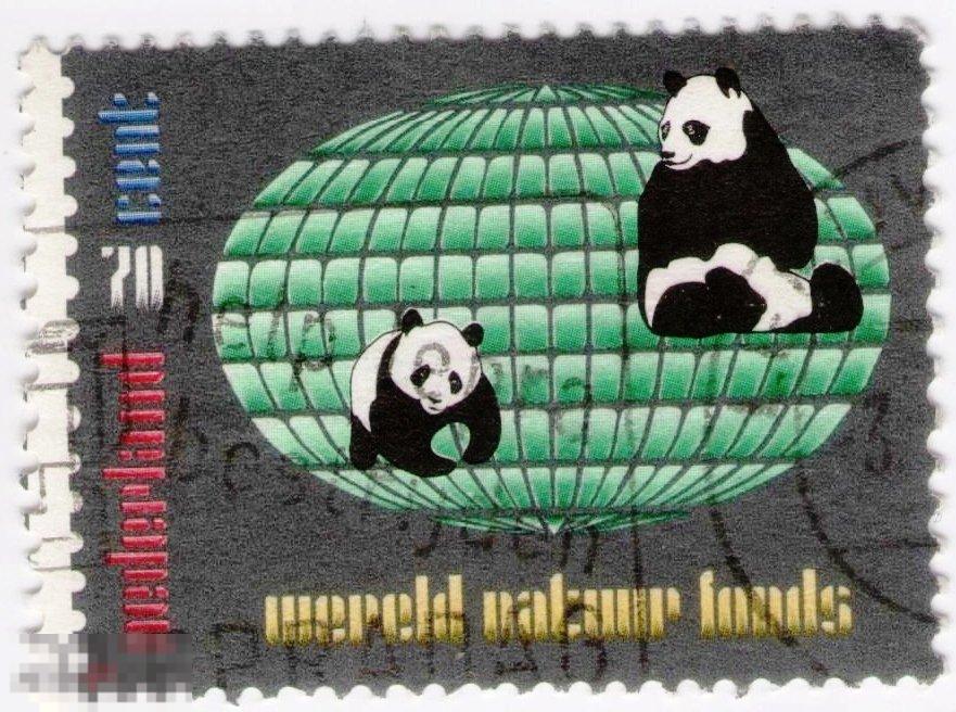 Нидерланды 1985 Всемирный фонд дикой природы WWF, Панды Животные Экология Глобус Фауна  Спецгашение 