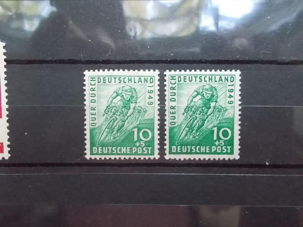 Германия 1949 год, Англо-американская зона оккупации,Вело пробег,спорт,ВЗ,разновидности** 