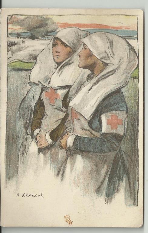 антикварная . МИРОВАЯ ВОЙНА.худ.АКИМОВ.СЕСТРЫ МИЛОСЕРДИЯ!!! НА БОЕВЫХ ПОЗИЦИЯХ.КРАСНЫЙ КРЕСТ