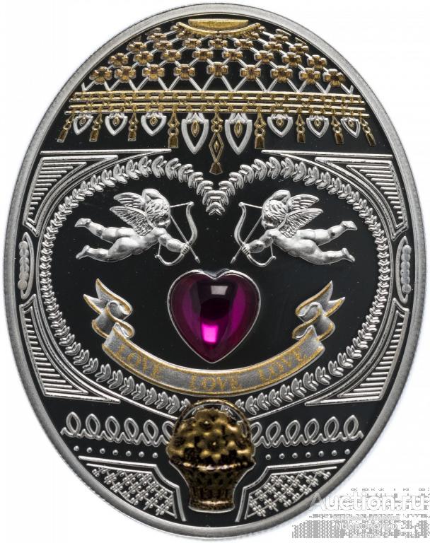 Ниуэ 1 доллар, 2011 Императорские яйца Фаберже - Любовь любовь любовь