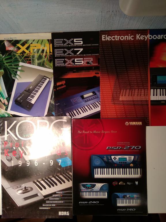 Рекламные проспекты по синтезаторам Yamaha,Korg,Roland