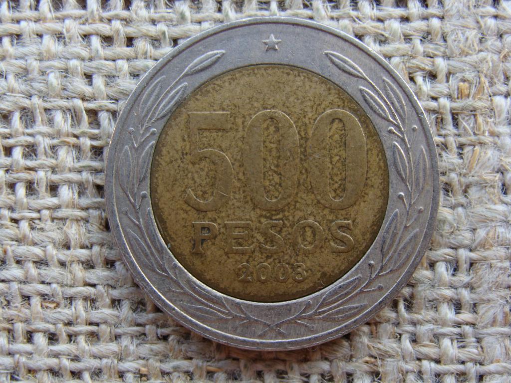 500 песо 2008 год. Чили