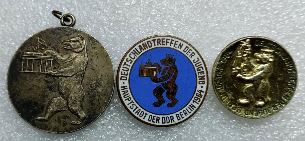КОМСОМОЛ ГДР. FDJ. ВСТРЕЧА МОЛОДЕЖИ ГДР, ФРГ, ЗАП. БЕРЛИНА. МАЙ 1964. ТРИПТИХ.