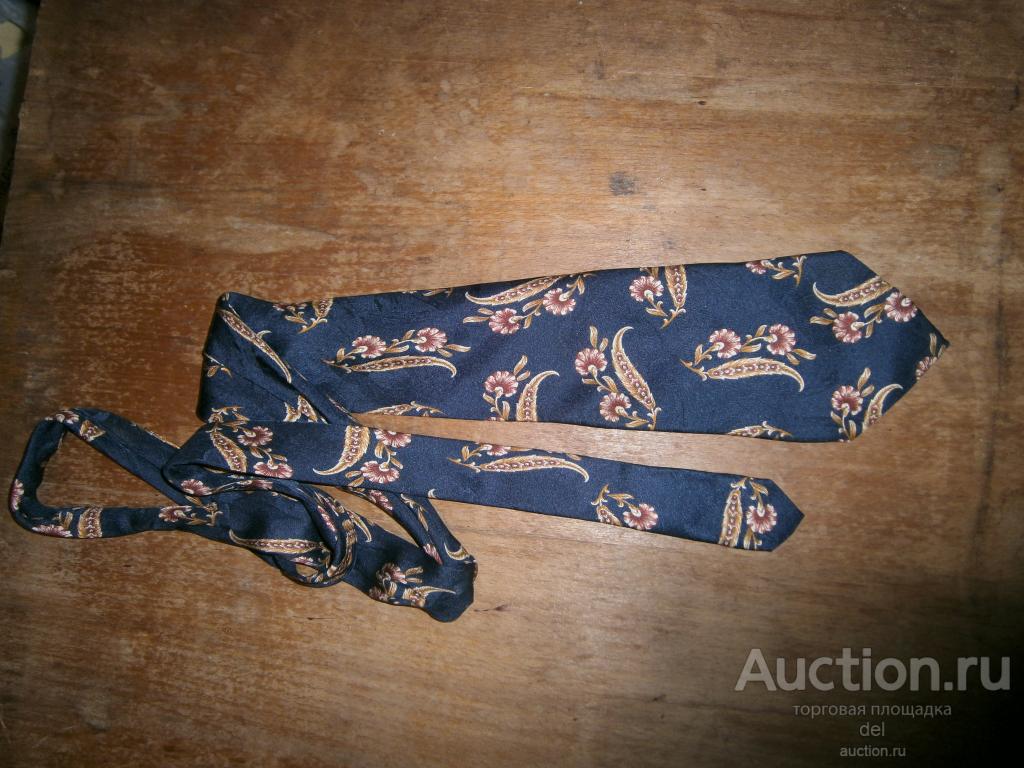 галстук мужской, Италия, шелк,винтаж, бу