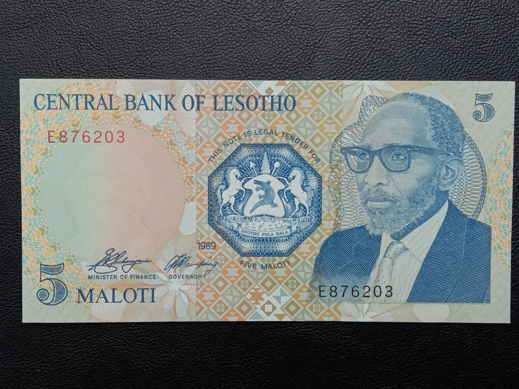 Лесото 5 малоти 1989г.  UNC    Р.10