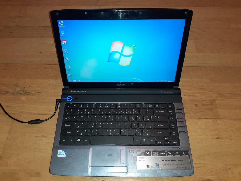 Acer Aspire 4736Z 2ядра, 2Гига, Win7, без бп 