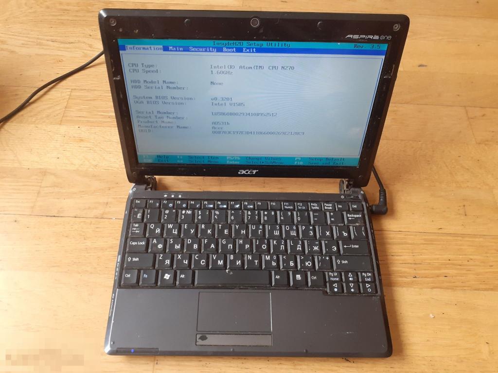 Acer Aspire One AO531h-0Bk мать рабочая 