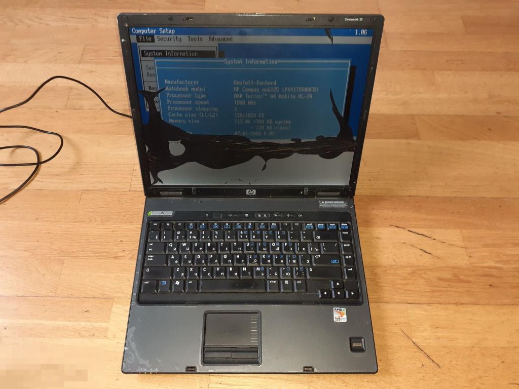 HP Compaq nx6125 мать рабочая 