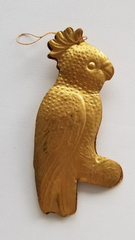 Елочная игрушка Попугай, картон, объемный