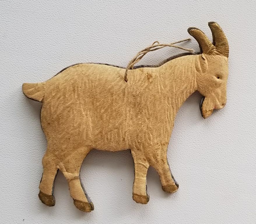 Елочная игрушка Козел, картон, Редкий