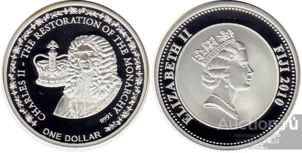 Фиджи 1 доллар, 2010 Карл II - Восстановление монархии