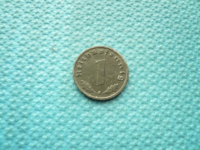 Германия.  1 пфенниг 1943 год. (А)  3-й  рейх  . UNC.