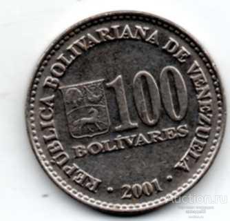 Венесуэла 100 боливар 2001 31 5 29 Y# 83  XF