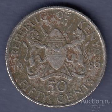 Кения. 50 центов. 1989 год. F