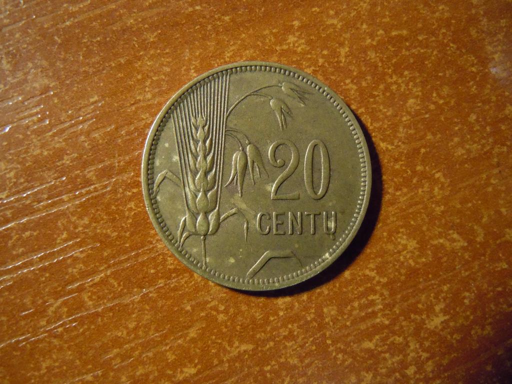 20 центов 1925г Литва