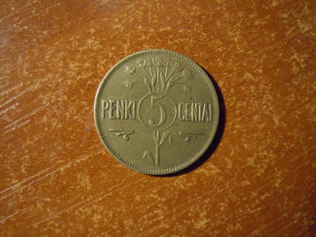 5 центов 1925г Литва