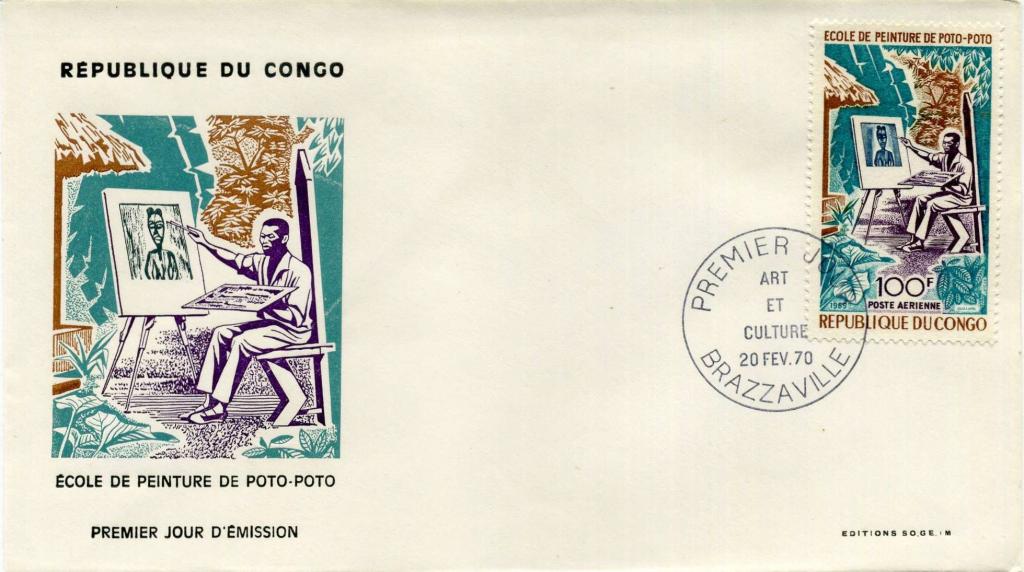 Конго (Е0923) КПД Национальная культура Живопись 1970 Ремесла Этнография Художники Картины