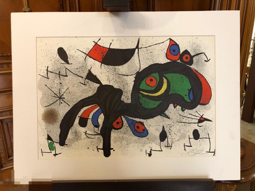 Литография Жоан Миро, Joan Miró, подпись, сертификат 