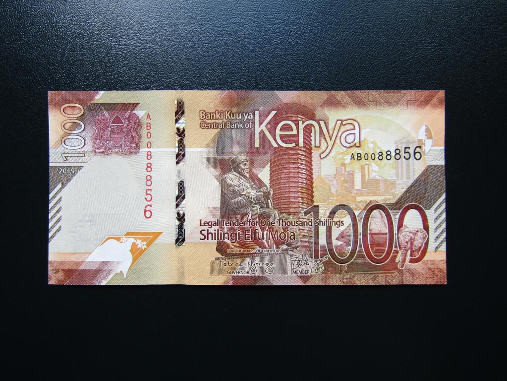 Кения - 1000 шиллингов 2019г. Серия АВ. UNC.