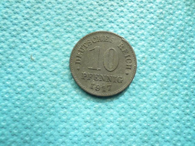Германская Империя . 10 пфенниг 1917 год . XF.