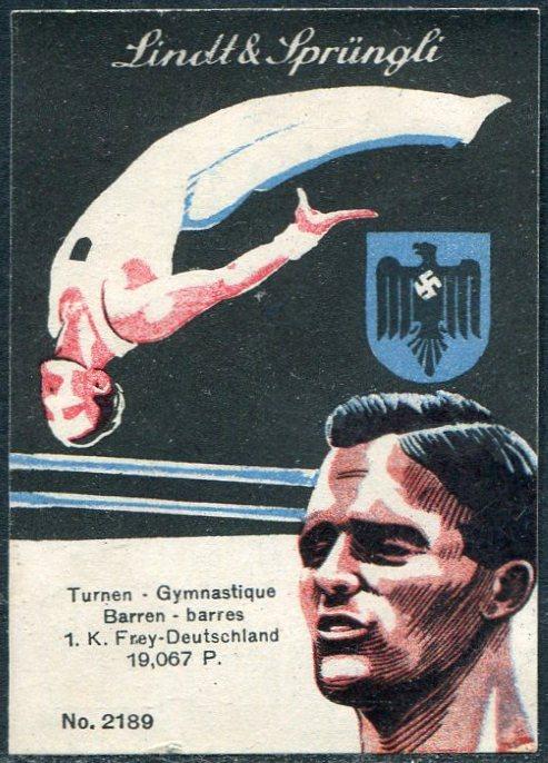 ОЛИМПИКА Швейцария 1936 Олимпийские игры XI Олимпиада Берлин Германия спорт виньетка непочтовая