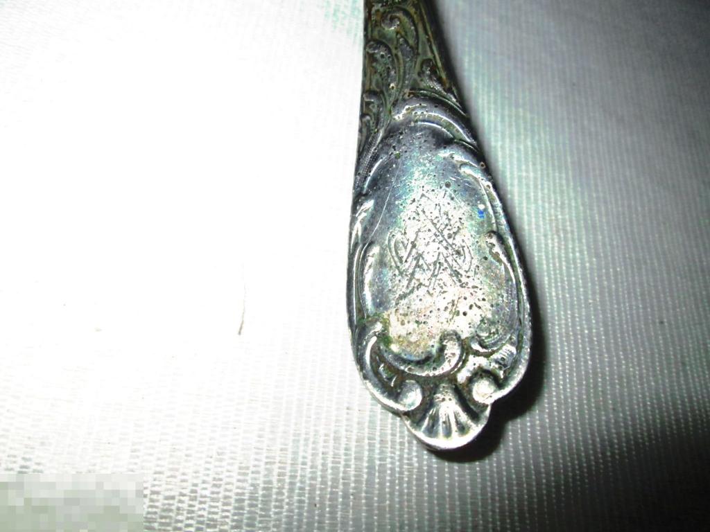 Ложка мельхиор немецкая или АВСТ.ВЕНГ, клеймо,вензель.ВОВ. 