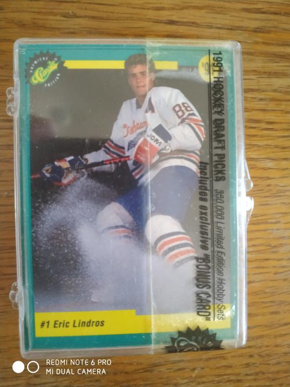 1991 CLASSIC HOCKEY CARDS HOCKEY DRAFT PICKS LIMITED EDITION ERICK LINDROS #1-50