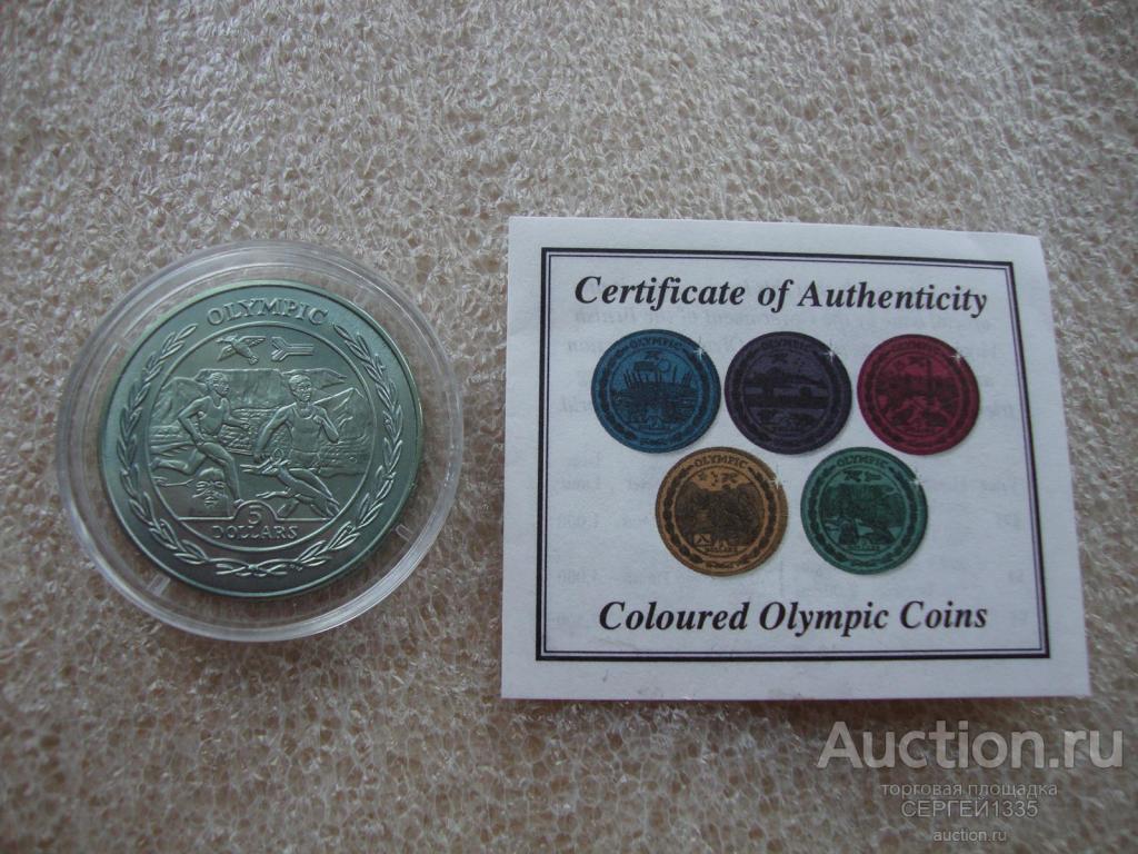 Британские Виргинские о-ва 5 долларов 2009 Бег Легкая атлетика Олимпиада ТИТАН