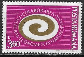 Румыния 1973 г.  Межевропейское культурно - экономическое сотрудничество, гаш.