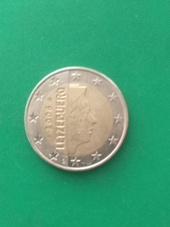 Монета 2 ЕВРО 2006 г. Люксембург. Погодовка.
