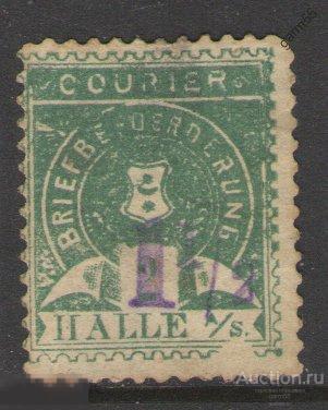 ГЕРМАНИЯ ГОРОДСКАЯ ПОЧТА  ХАЛЛЕ  №17   1893г  NG 