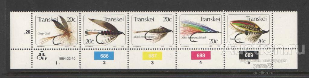 ТРАНСКЕЙ ЮЖНАЯ АФРИКА  РЫБОЛОВНЫЕ КРЮЧКИ    1984г    MNH** 