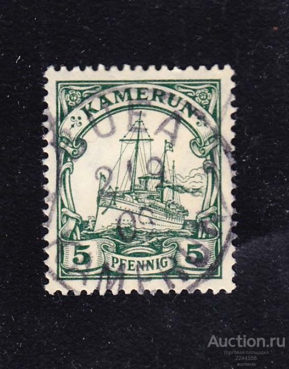 Ноhеnzоllеrn Aфpикa кoлoния KАМЕRUN 5рfg 1908-1