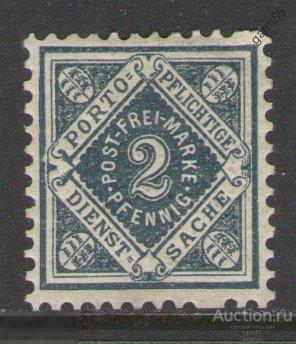 ВЮРТЕМБЕРГ  Mich #  №104  1896г MLH OG 