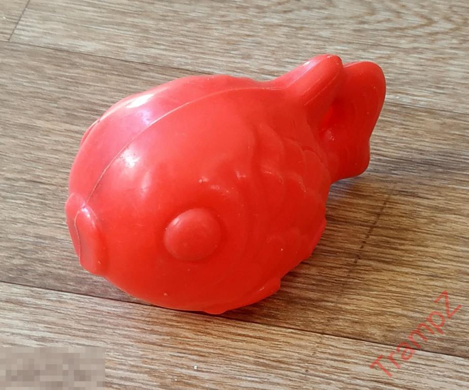 Игрушка СССР пластик дутыш Рыба рыбка #6 