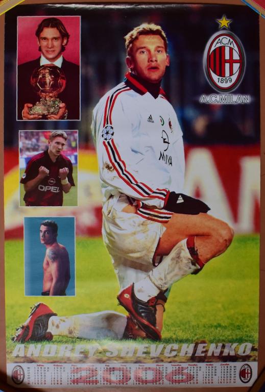 Плакат Футбольный Андрей Шевченко,2006 год раритет!!!