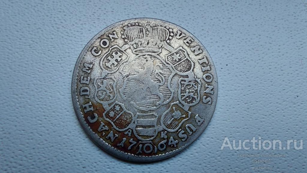 Гессен-дармштадт 10 крейцеров 1764 Людвиг VIII  серебро
