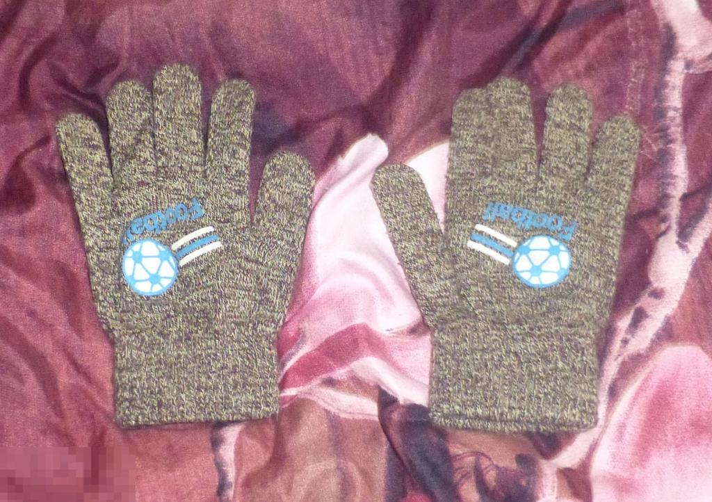 ВЕСНА-ОСЕНЬ! вязанные перчатки на 6-8 лет (0157) 