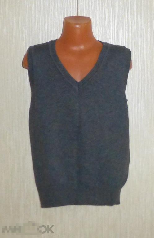 ШКОЛА! вязанная жилетка от школьной формы на рост 140 (1536) 