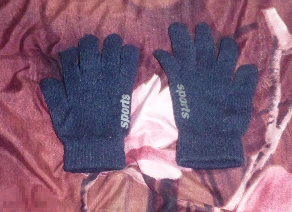 ВЕСНА-ОСЕНЬ! вязанные перчатки на 6-8 лет (0167) 