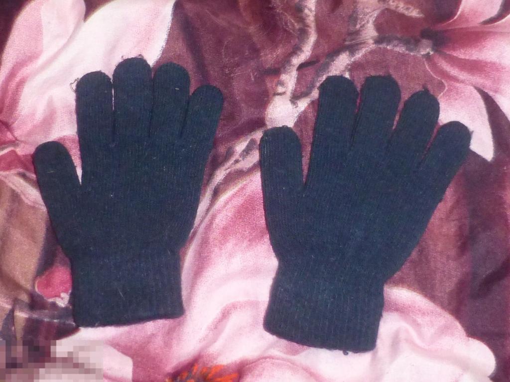 ВЕСНА-ОСЕНЬ! вязанные перчатки на 6-8 лет (0168) 