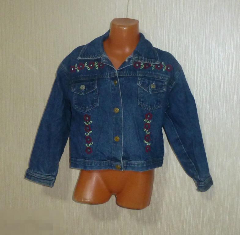 ВЕСНА! джинсовая курточка на 5-6 лет (3046) 