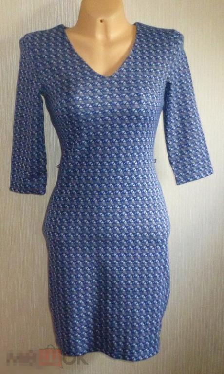 ВЕСНА! трикотажное фирменное платье Zolla р. XS (0946) 