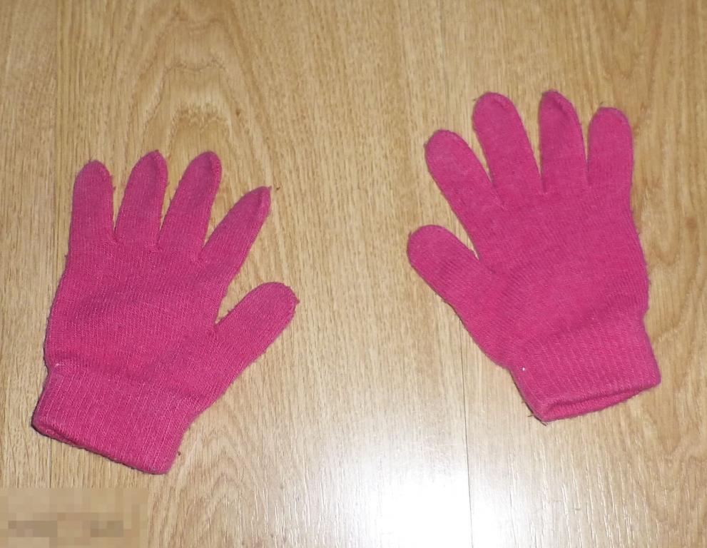 ВЕСНА-ОСЕНЬ! теплые вязанные перчатки на 6-7 лет (1229) 