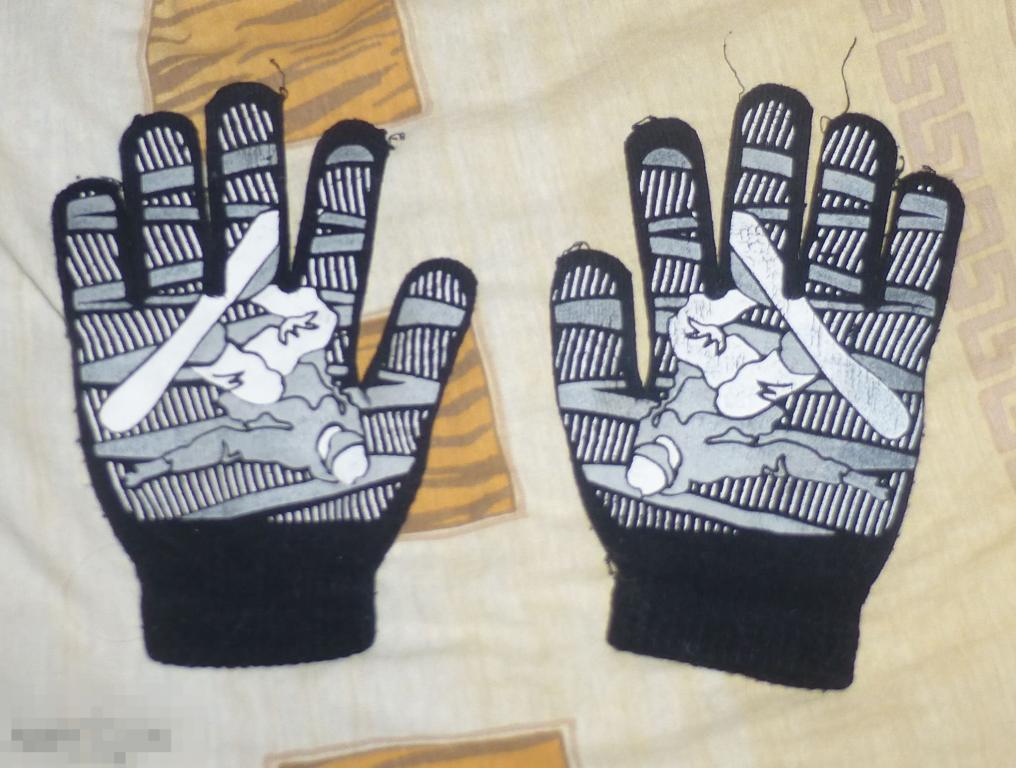 ВЕСНА-ОСЕНЬ! вязанные перчатки на 6-8 лет (0445) 