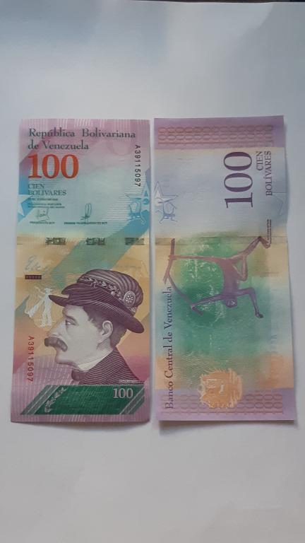 Купюра Банкнота Распродажа Опт Венесуэла 100 боливар  2018 Состояние Пресс UNC
