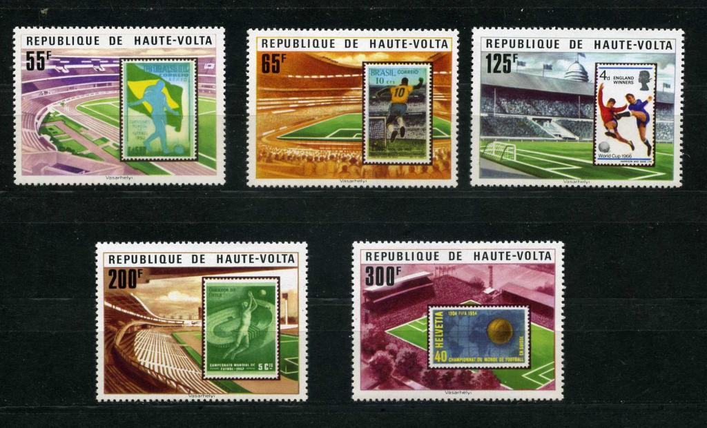 Верхняя Вольта Футбол Чемпионат мира 1978 Почтовые марки Стадионы MNH**