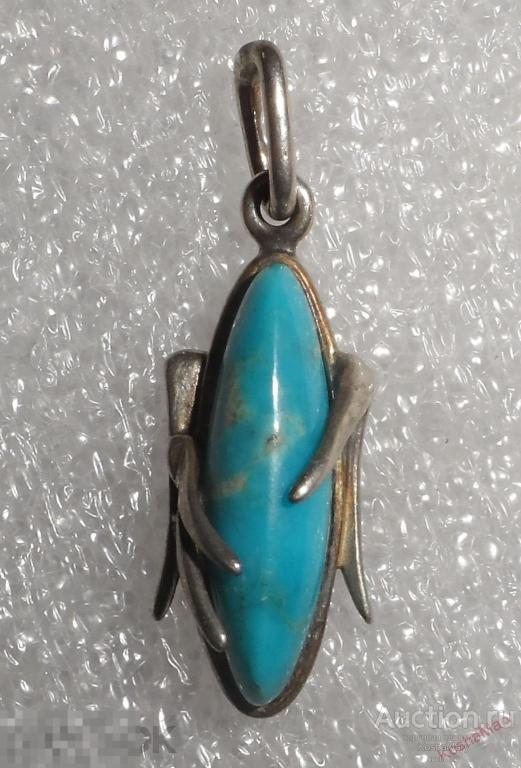 Кулон с БИРЮЗОЙ ? Серебро 925 пр 